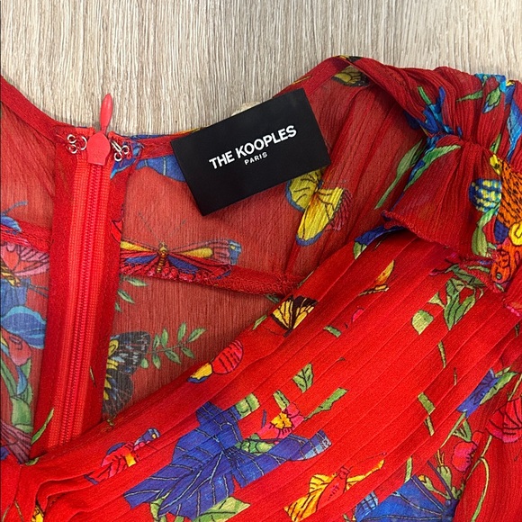 The KOOPLES Red Long Sleeve Dress - Picture 2 of 4